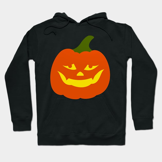 Funny Joyful Halloween Pumpkin Face Hoodie by koolteas